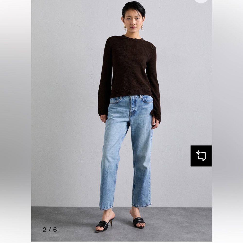 FRAME DENIM THE SLOUCHY STRAIGHT LEG - Size 25, wash divine